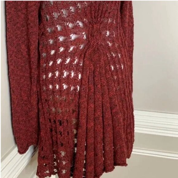 Soft Surroundings Rust Colored Crocheted Long Sleeve Cardigan Size Small - Picture 7 of 12